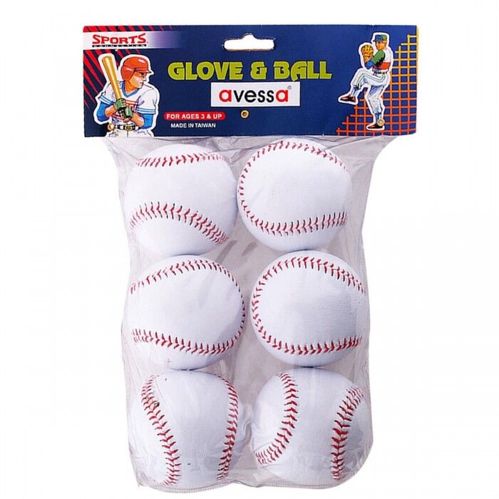 Deri Beyzbol Topu El Dikişli (6 Adet)