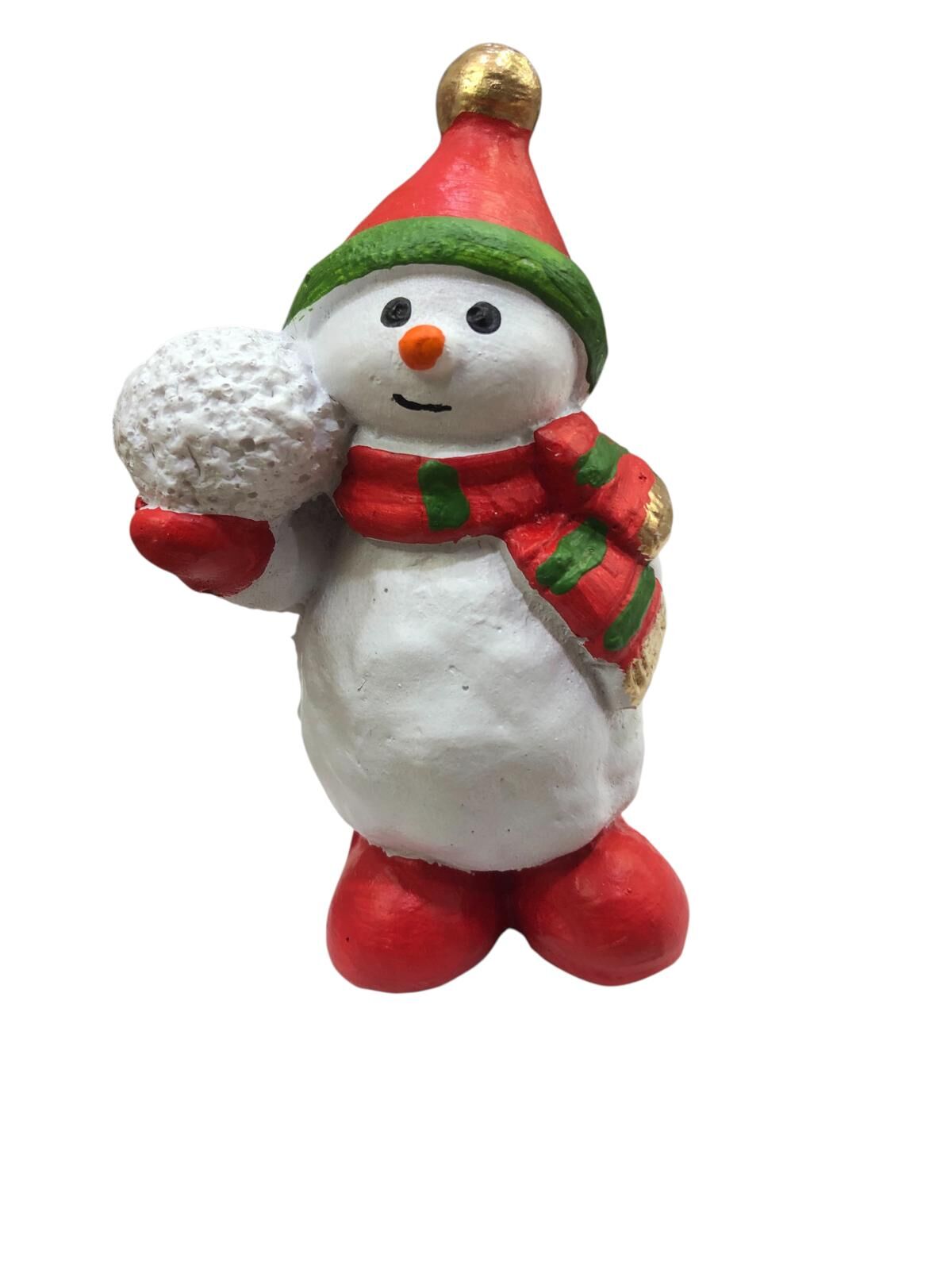 Dekoratif Polyester Kardan Adam Biblosu (10 cm)