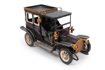 Dekoratif Nostaljik Eskitme Metal Araba