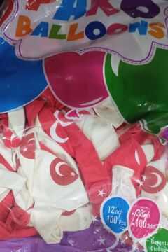Ayyıldız Baskılı Balon (100 Adet)