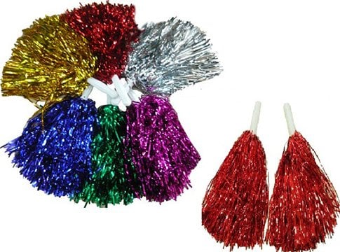 Renkli Metalize Gösteri Ponponu (2 Adet)