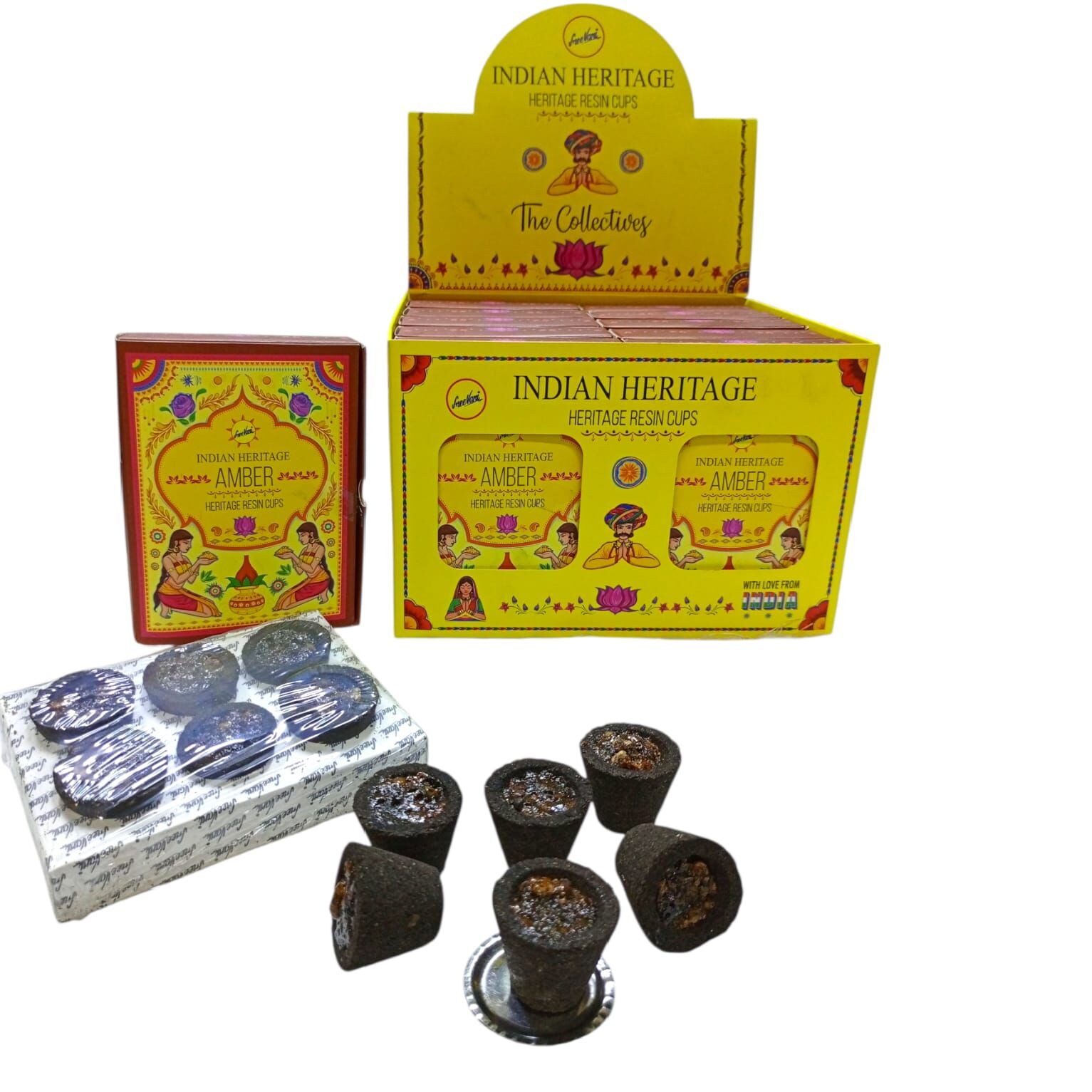 Sree Vani Amber (Kehribar) Dış Mekan Cups Tütsü (6 Adet)