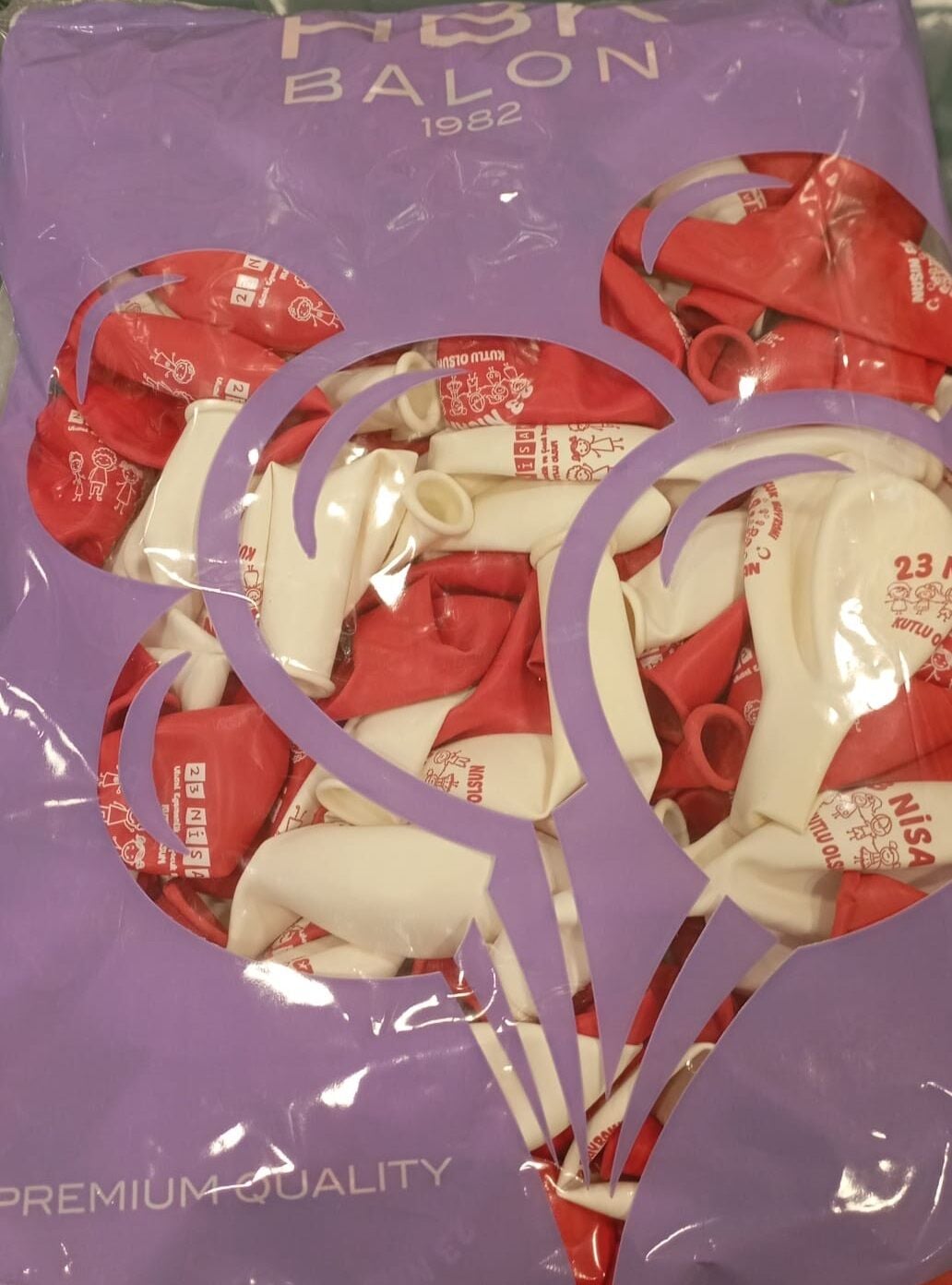 23 Nisan Kutlu Olsun Yazılı Balonlar (100 Adet)