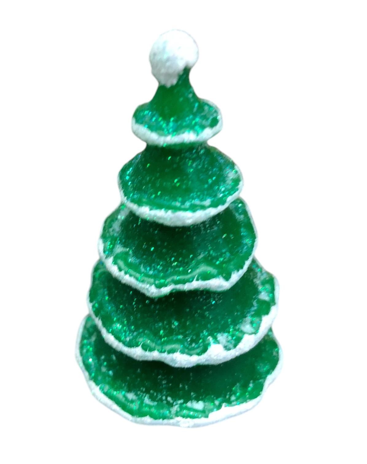 Dekoratif Polyester Mini Çam Ağacı Yılbaşı Biblosu (4.5 cm)