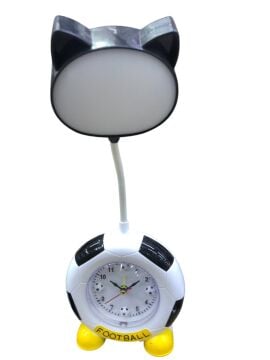 Futbol Temalı Esnek Boyunlu Şarjlı Masa Lambası ve Saat