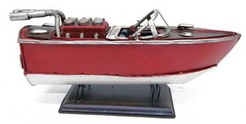 Dekoratif Eskitme Metal Kırmızı Hız Botu