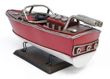 Dekoratif Eskitme Metal Kırmızı Hız Botu