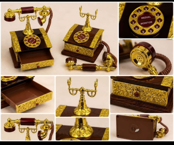 Nostaljik Telefon Müzik Kutusu ve Mücevher Kutusu
