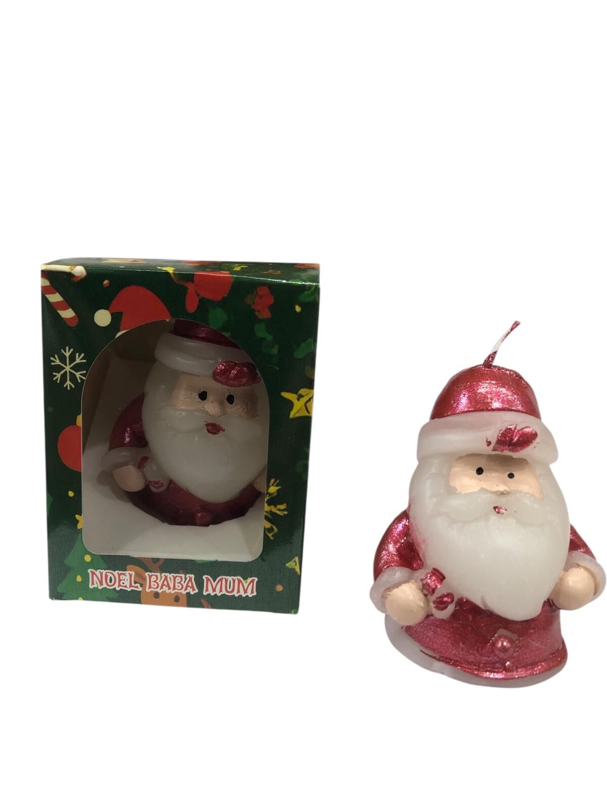 Yılbaşına Özel Mum Noel Baba Tasarım Mum (6 cm)