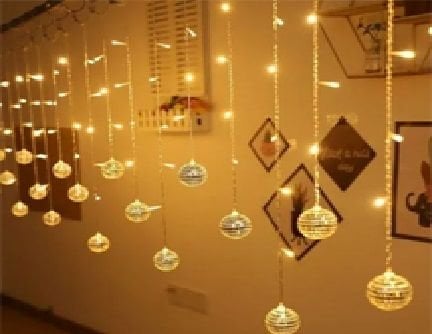 15 Disko Toplu Perde LED Işık Yılbaşı Aydınlatma (4 mt)