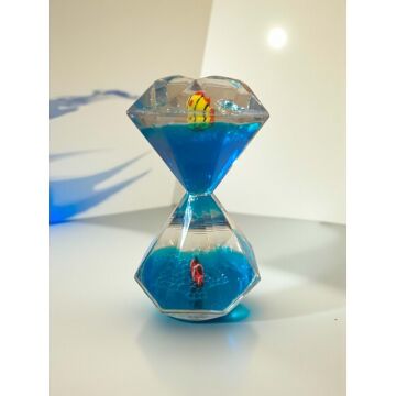 Dekoratif Elmas Marin Deniz Tasarımlı Sulu Kum Saati