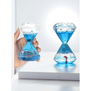 Dekoratif Elmas Marin Deniz Tasarımlı Sulu Kum Saati