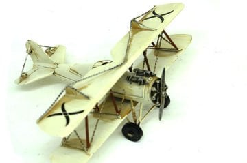 Dekoratif Metal Uçak Çift Kanatlı Keşif Uçağı