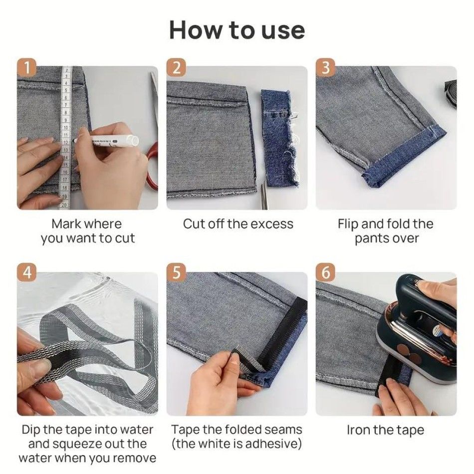 Kendinden Yapışkanlı Esnek Pantolon Kıvırma Şeridi