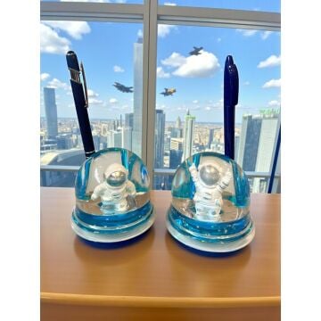 Dekoratif Astronot Uzay Temalı Sulu Kalemlik Biblosu