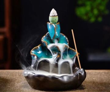 Dekoratif Çeşme Tasarımlı Şelale Seramik Geri Akış & Çubuk Tütsülük