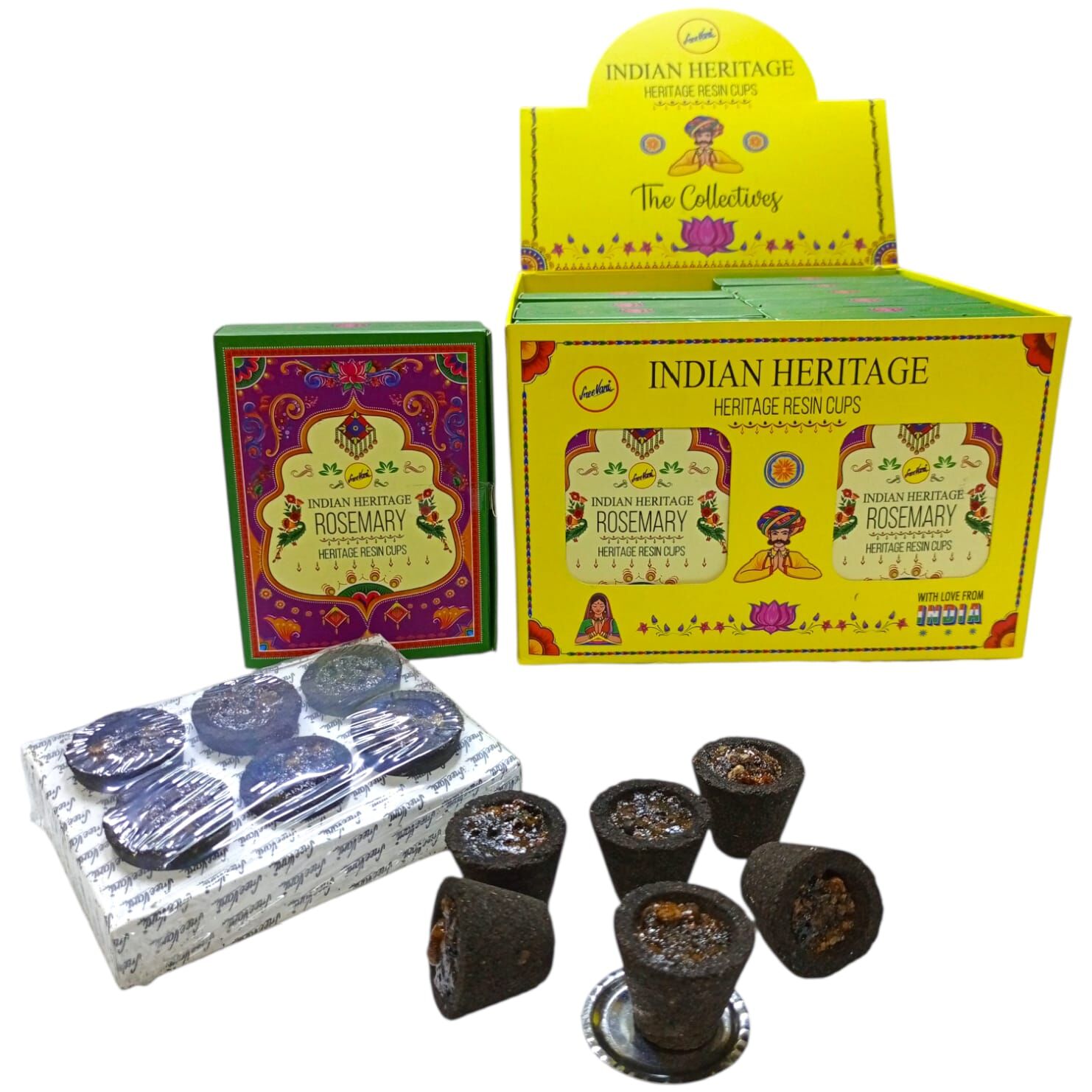 Sree Vani Rosemary (Biberiye) Dış Mekan Cups Tütsü (6 Adet)