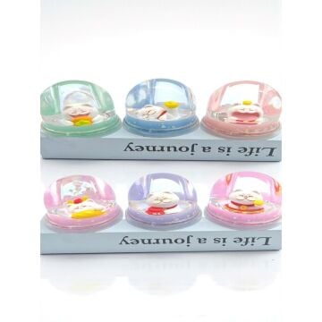 Dekoratif Şans Kedisi Maneki Neko Temalı Sulu Kalemlik Biblosu