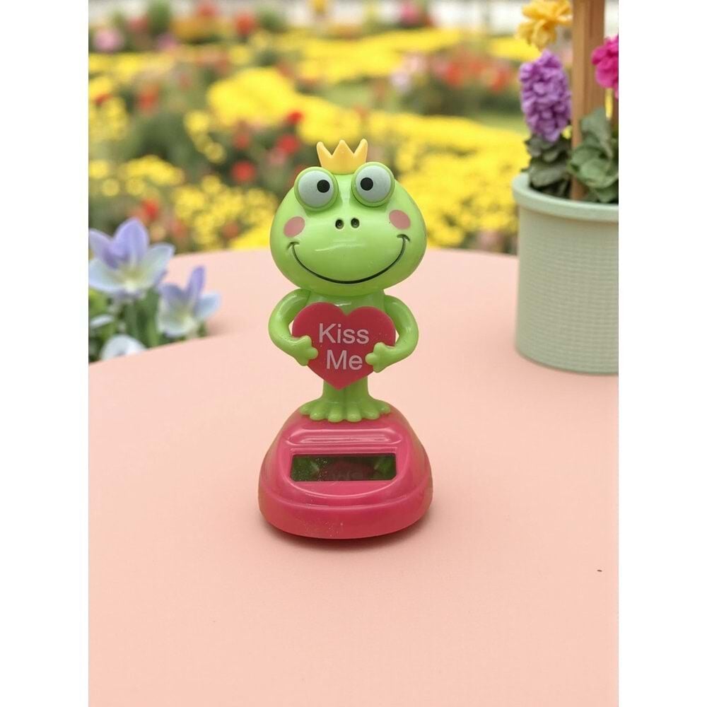 Solar Güneş Enerjili Dans Eden Sallanan Taçlı Kurbağa Oyuncak