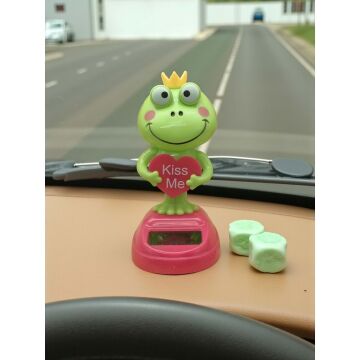 Solar Güneş Enerjili Dans Eden Sallanan Taçlı Kurbağa Oyuncak