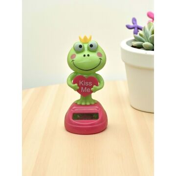 Solar Güneş Enerjili Dans Eden Sallanan Taçlı Kurbağa Oyuncak