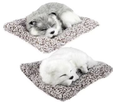 Minderde Uzanan Havlayan Peluş Köpek (25 cm)