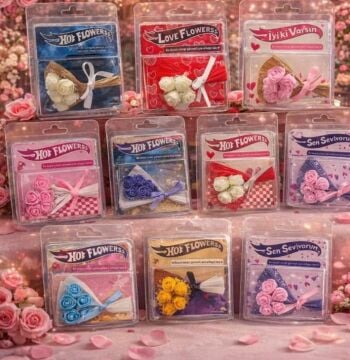 Sevgililer Günü Özel Tasarımlı Mirror Flowers Çiçek Buketi Ayna