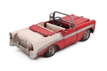 Dekoratif Eskitme Metal Üstü Açık Araba