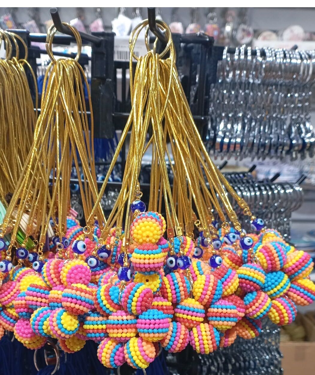 Ebruli Boncuklu Böğürtlen Tasarımlı Anahtarlık ve Duvar Süsü