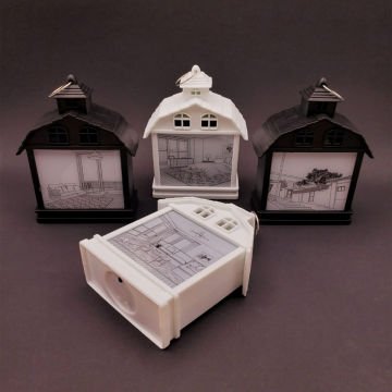 Nostaljik Ev Tasarımlı Dekoratif Led Biblo