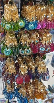 Nazar Boncuklu Otantik Tasarımlı Anahtarlık Çanta Süsü