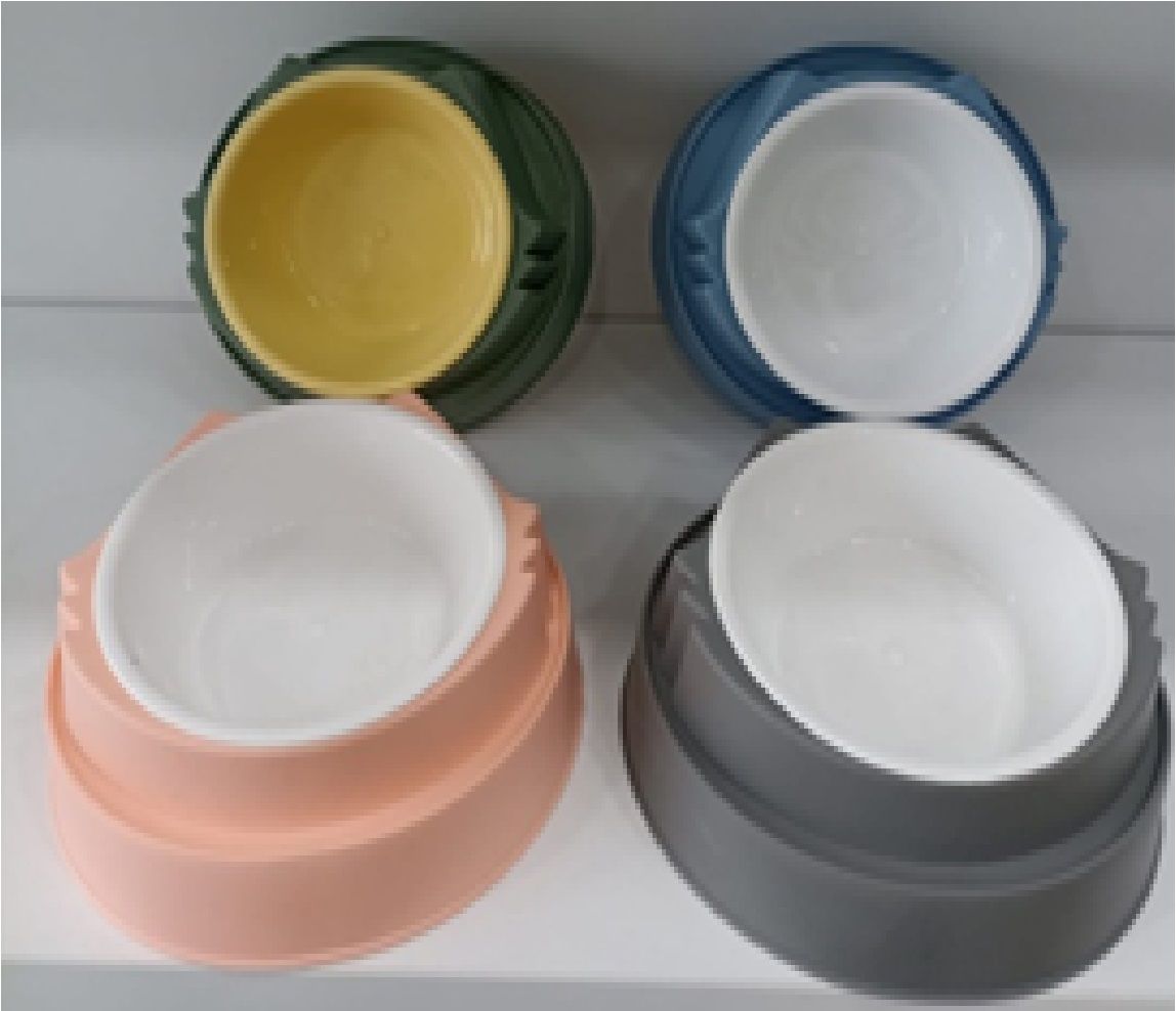 Yuvarlak Kedi Köpek Renkli Mama Kabı