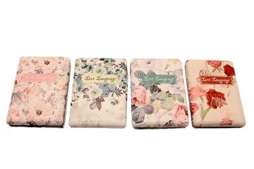 Kadınlar Günü Özel Çiçek Desenli Dikdörtgen El Makyaj Aynası