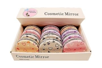 Kadınlar Günü Özel Kalp Desenli El Makyaj Aynası