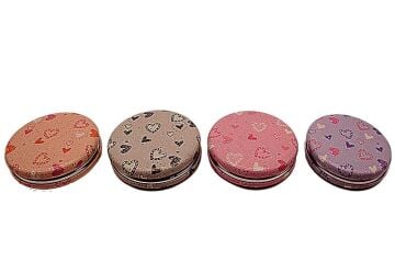 Kadınlar Günü Özel Kalp Desenli El Makyaj Aynası