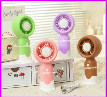 Standlı Mini El Fanı - USB Şarjlı Taşınabilir Masaüstü Vantilatör