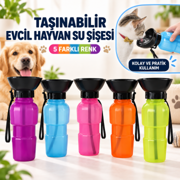 Evcil Hayvan Havalı Seyahat Suluğu 500 ML (5 adet)