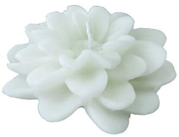 Dekoratif Çiçek Görünümlü Beyaz Mum(5 Adet)