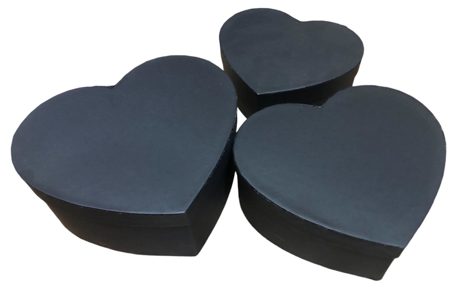 Kalpli Siyah Hediye Kutusu 3'lü Set