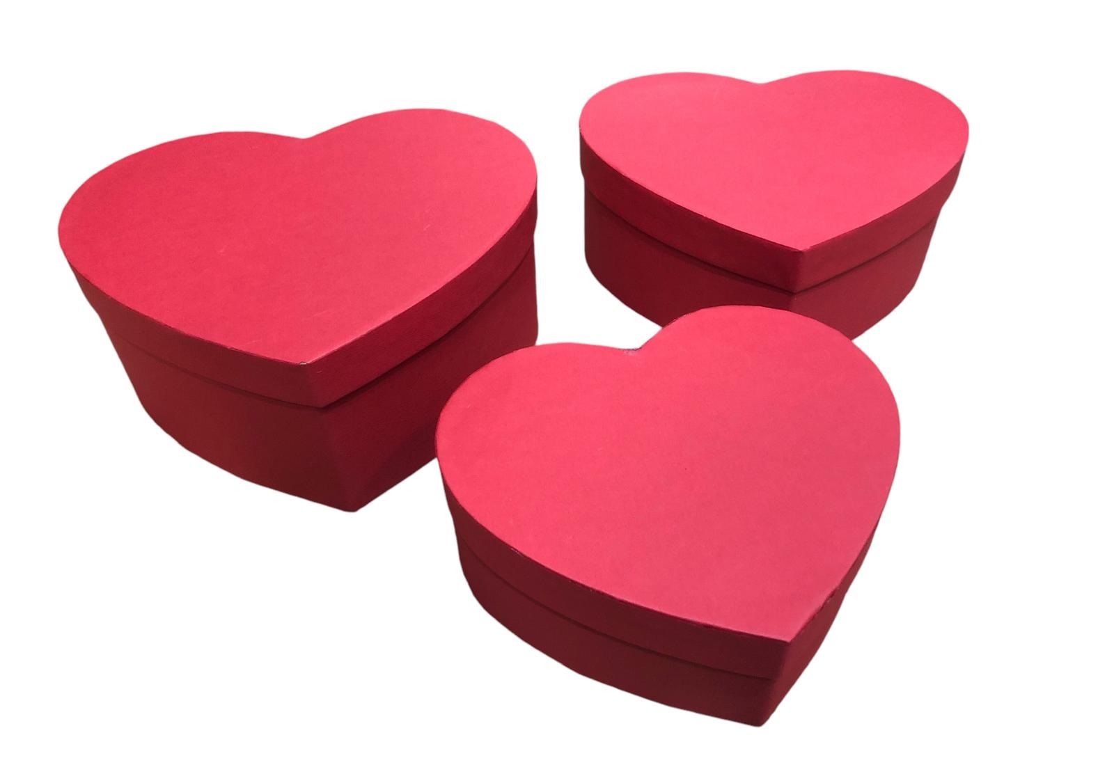 Kalpli Kırmızı Hediye Kutusu 3'lü Set