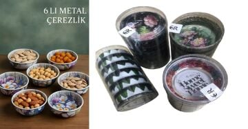 Desenli Metal Çerezlik (6 Adet)
