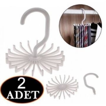 Pratik Döner Mekanizmalı Kemer ve Kravat Askısı (2 Adet)