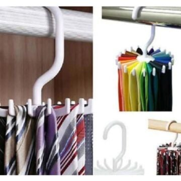 Pratik Döner Mekanizmalı Kemer ve Kravat Askısı (2 Adet)