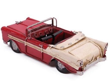 Dekoratif Üstü Açık Nostaljik Metal Araba