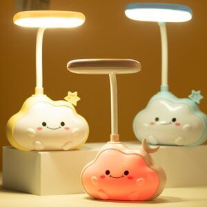 Bulut Temalı Çocuk Led Şarjlı Masa Lambası