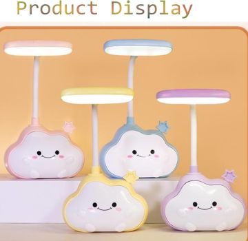 Bulut Temalı Çocuk Led Şarjlı Masa Lambası