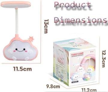 Bulut Temalı Çocuk Led Şarjlı Masa Lambası