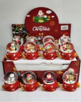 Mini Cam Kar Küresi  (Noel Baba Kardan Adam Geyik)