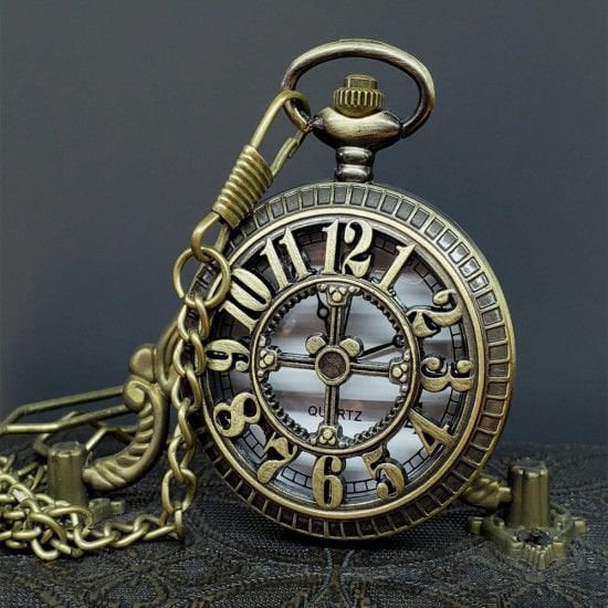 Antika Rakamlı Köstekli Cep Saati