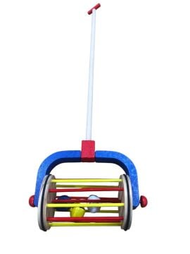 Ahşap Çıngıraklı Sopalı Yürüteç (60 cm)